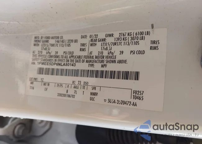 1FMEE5DP6NLA80143: 44105123