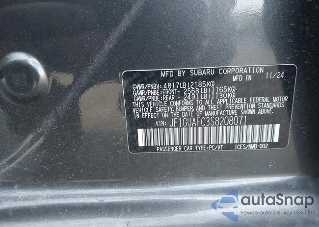 JF1GUAFC3S8208071: 44105132