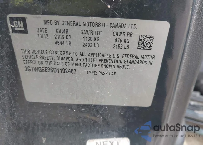 2G1WG5E36D1192467: 44104228