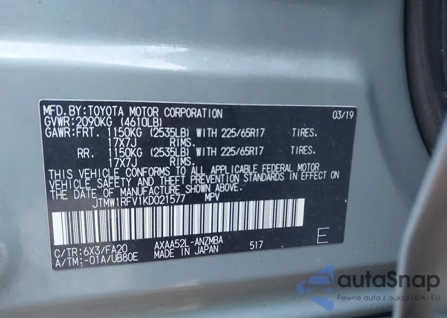 JTMW1RFV1KD021577: 44104277