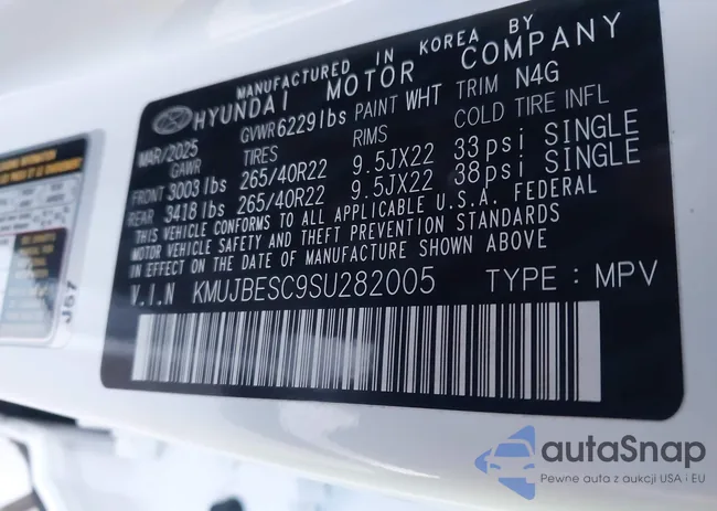 KMUJBESC9SU282005: 44104317