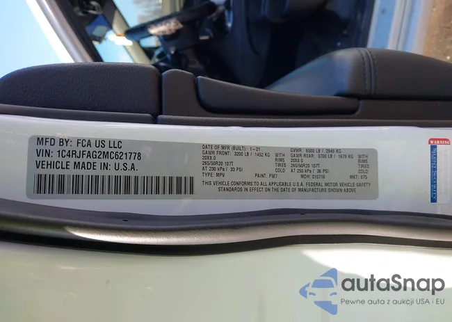 1C4RJFAG2MC621778: 44104367