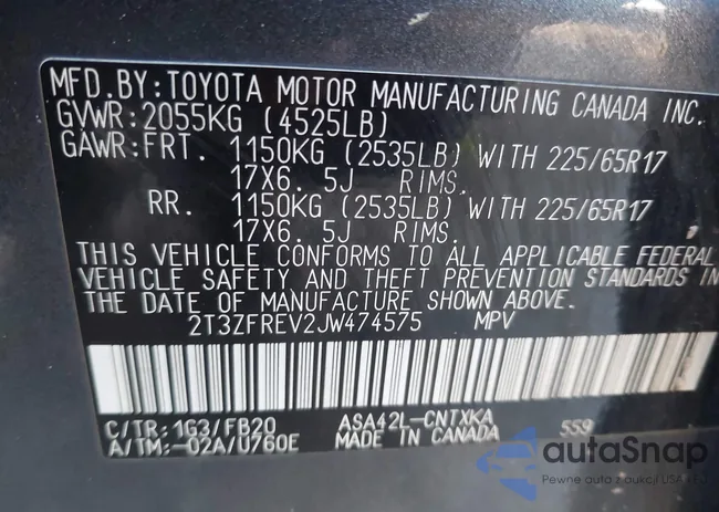 2T3ZFREV2JW474575: 44104373