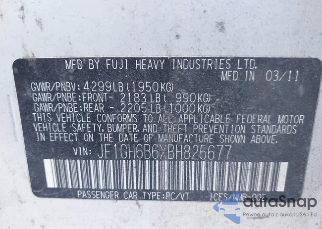 JF1GH6B6XBH825677: 44104399
