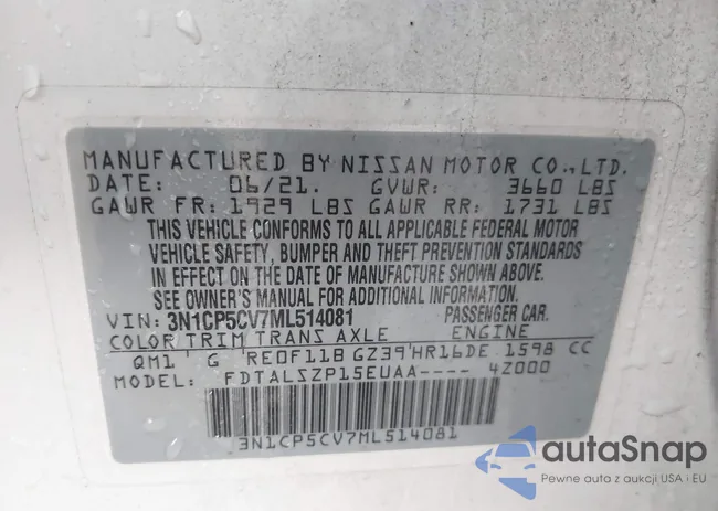 3N1CP5CV7ML514081: 44104466