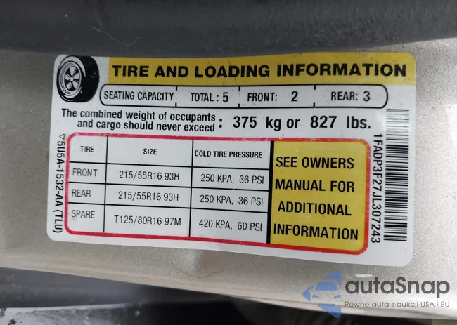 1FADP3F27JL307243: 44104501