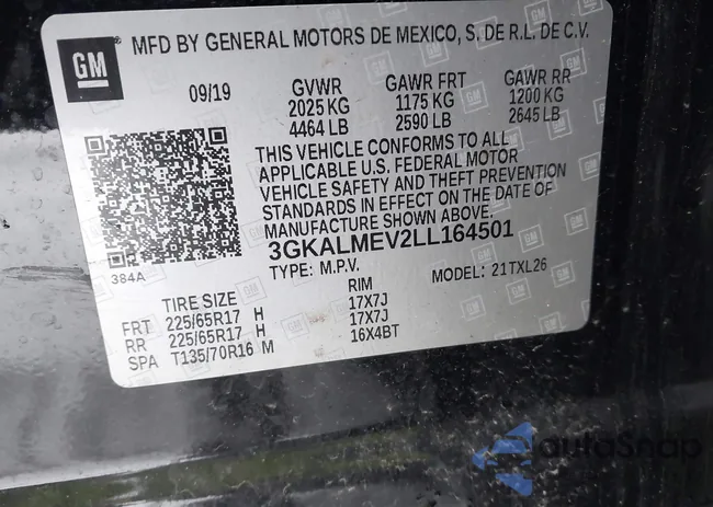 3GKALMEV2LL164501: 44105566