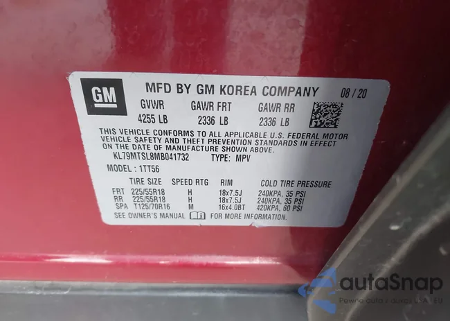 KL79MTSL8MB041732: 44105624