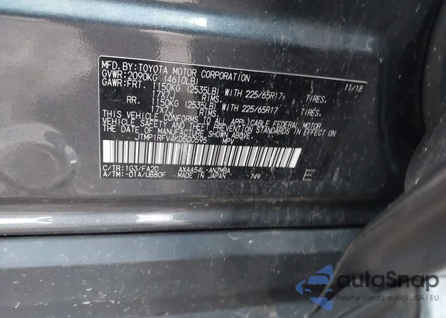 JTMP1RFV4KD500595: 44105706