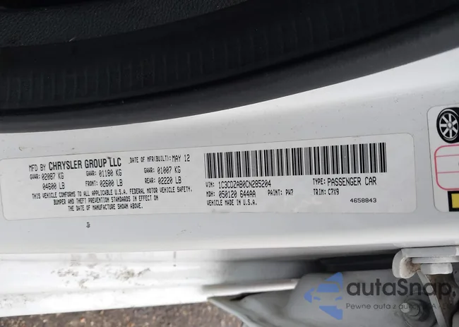 1C3CDZAB0CN285204: 44105724