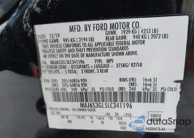 MAJ6S3GL5LC341196: 44105803