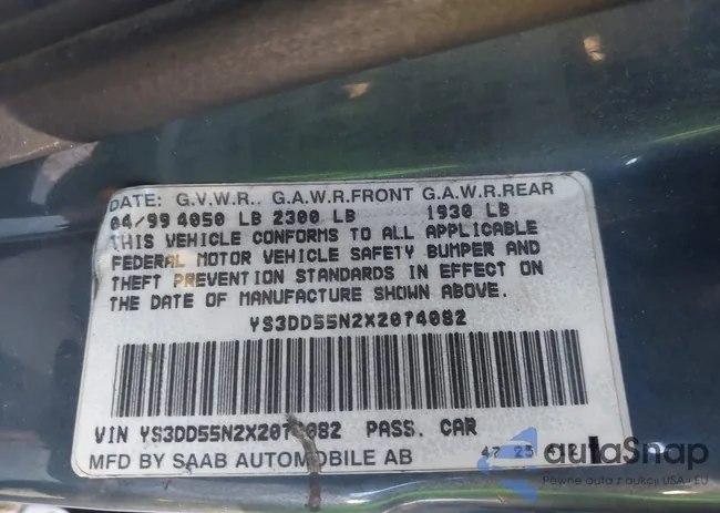 YS3DD55N2X2074082: 44105865