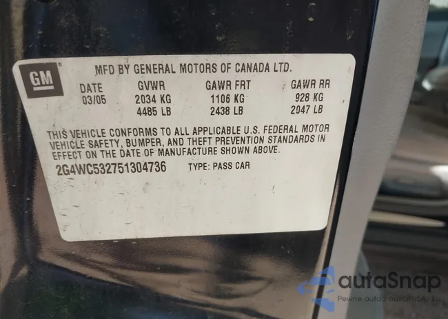 2G4WC532751304736: 44105959