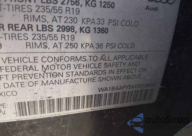 WA1BAAFY5M2015980: 44105963