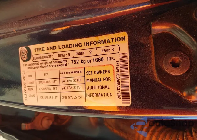 1FTEW1EG9GFA37202: 44106096