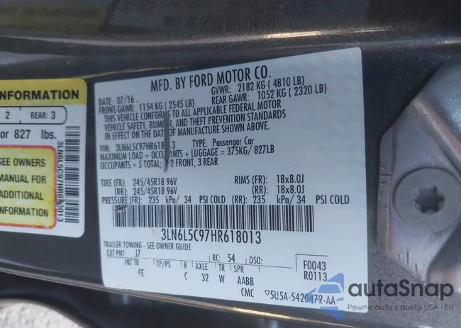 3LN6L5C97HR618013: 44105199