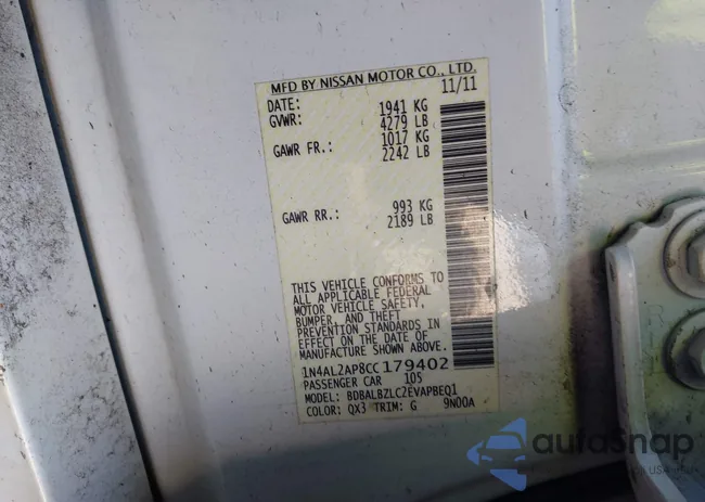 1N4AL2AP8CC179402: 44105246