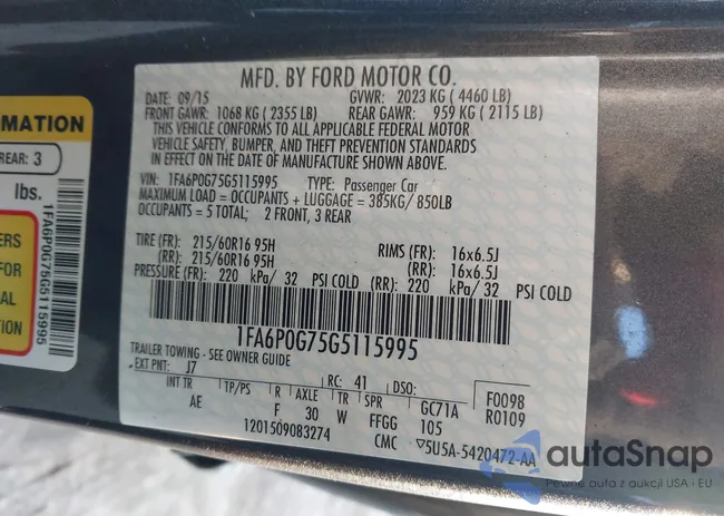 1FA6P0G75G5115995: 44105277