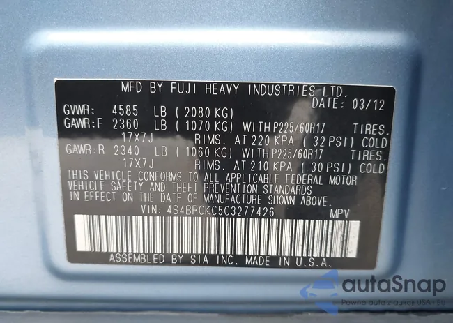 4S4BRCKC5C3277426: 44105348