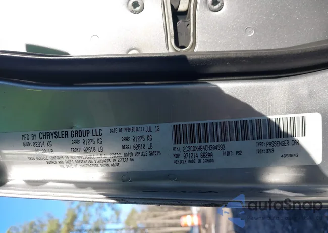 2C3CDXHG4CH304593: 44105373