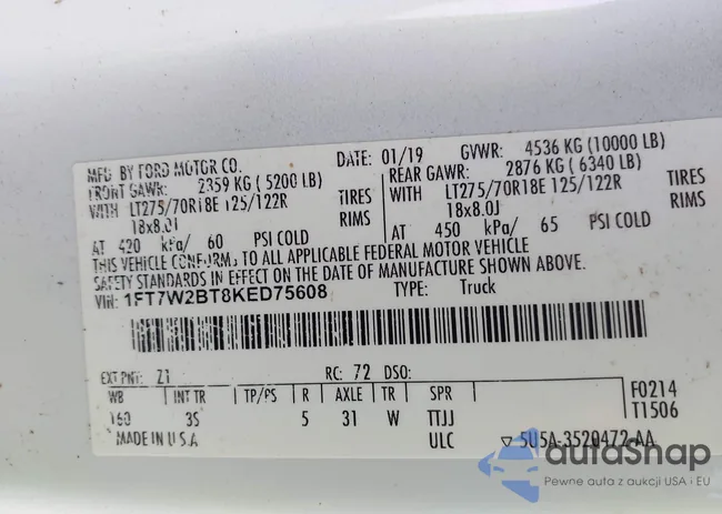 1FT7W2BT8KED75608: 44105468