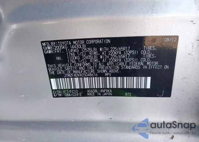 JTMZF4DVXC5048616: 44106802