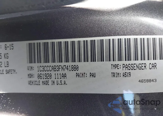 1C3CCCAB3FN741880: 44106890