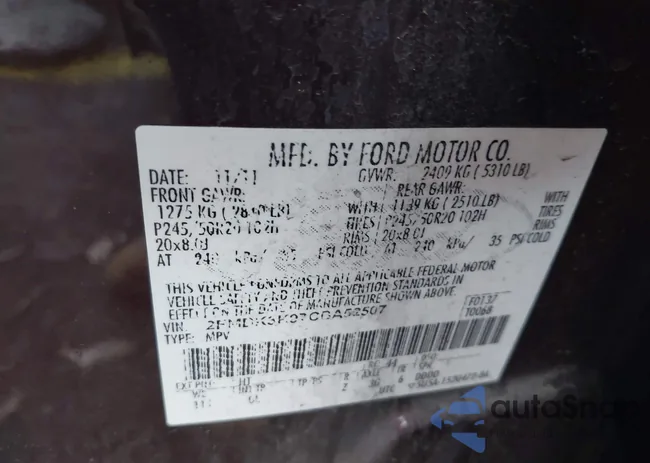 2FMDK3K97CBA52507: 44106898