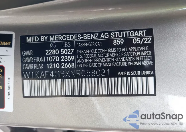 W1KAF4GBXNR058031: 44106902