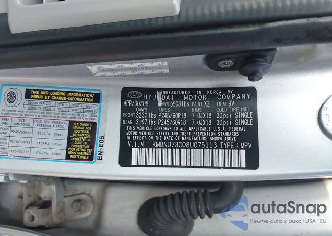 KM8NU73C08U075113: 44106919