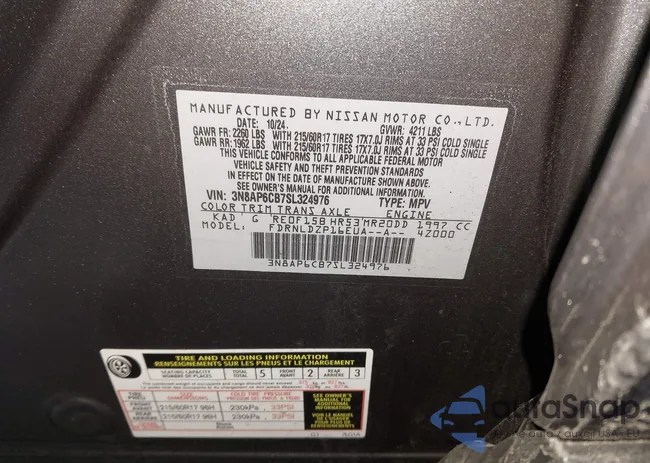 3N8AP6CB7SL324976: 44106953