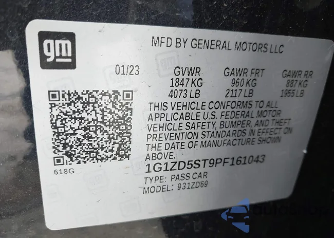 1G1ZD5ST9PF161043: 44106995