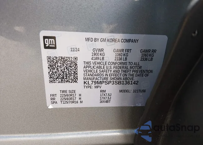 KL79MPSP3SB136142: 44106996