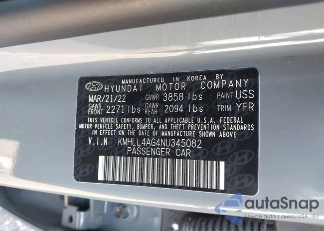 KMHLL4AG4NU345082: 44107043