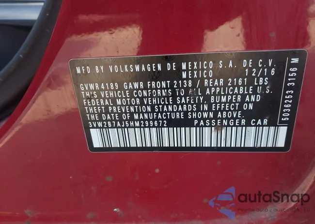 3VW2B7AJ5HM299672: 44107096