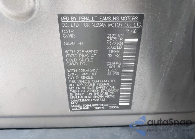 KNMAT2MVXHP535742: 44107111