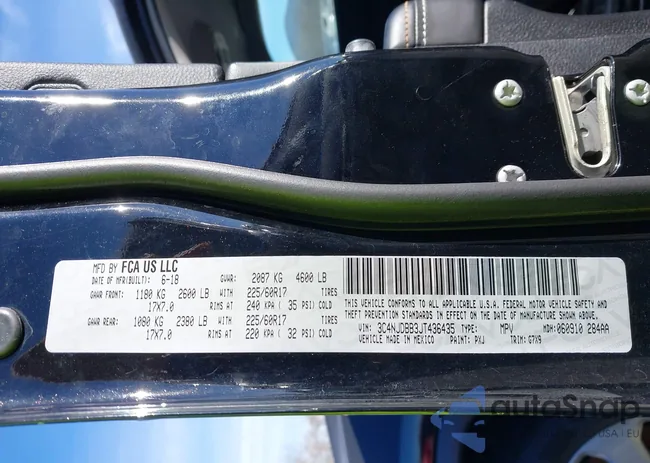 3C4NJDBB3JT436435: 44106302