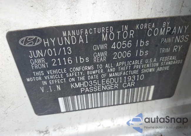 KMHD35LE6DU119310: 44107642