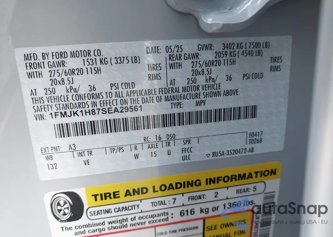 1FMJK1H87SEA29561: 44107690