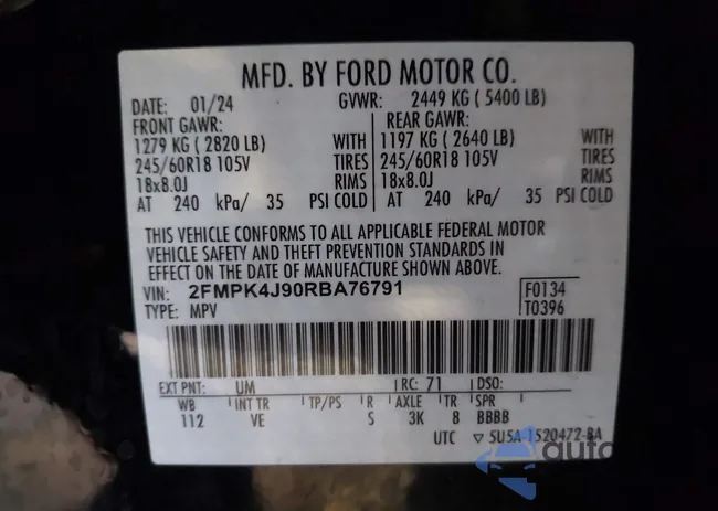 2FMPK4J90RBA76791: 44107868