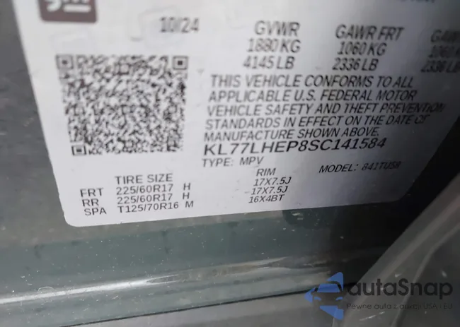 KL77LHEP8SC141584: 44107872