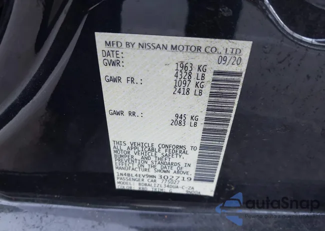 1N4BL4EV9MN302719: 44108089