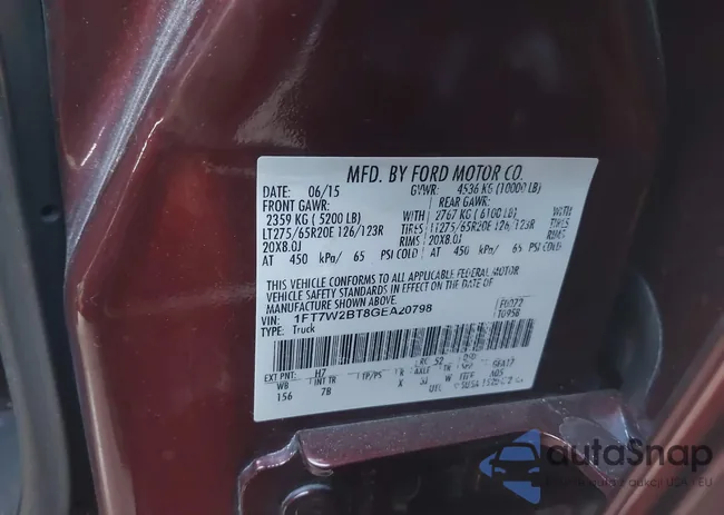 1FT7W2BT8GEA20798: 44107197