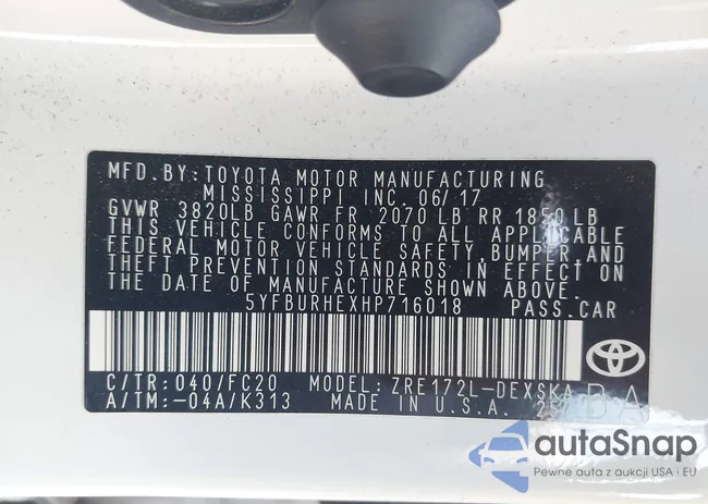 5YFBURHEXHP716018: 44107352