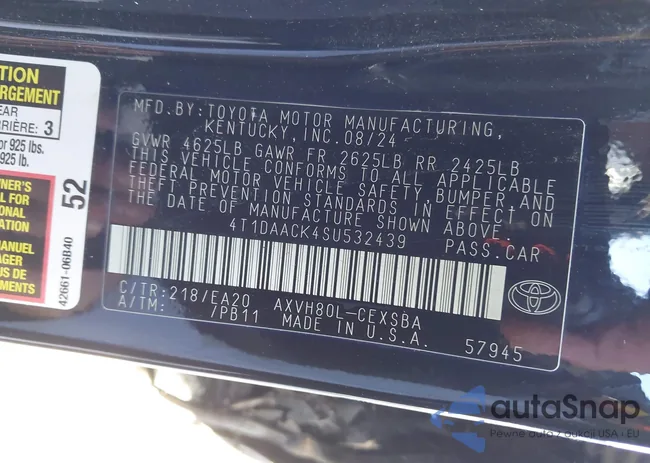 4T1DAACK4SU532439: 44107480