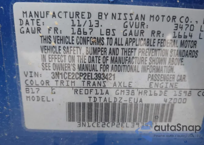 3N1CE2CP2EL393421: 44107510