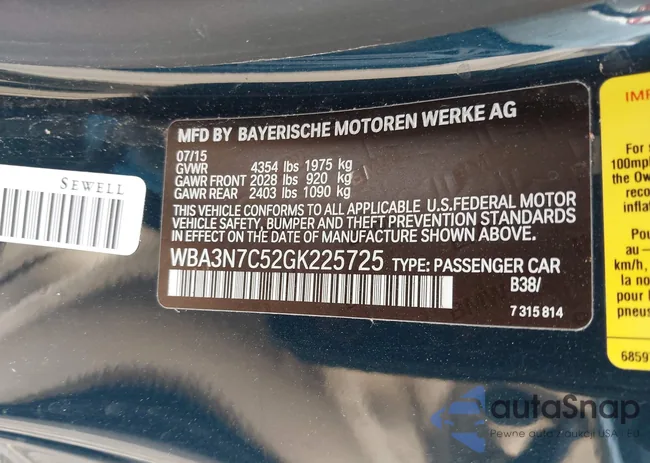 WBA3N7C52GK225725: 44107529