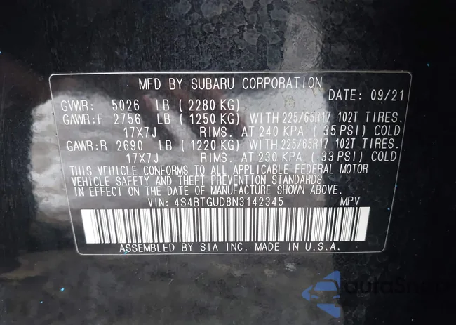 4S4BTGUD8N3142345: 44108654