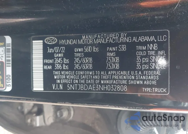 5NTJBDAE3NH032808: 44108680