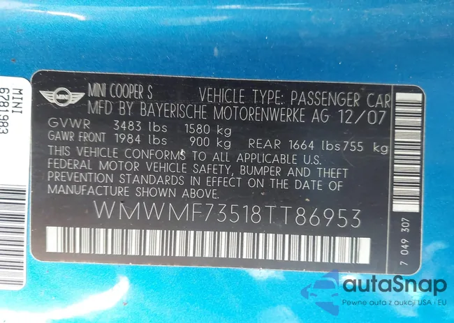 WMWMF73518TT86953: 44108744